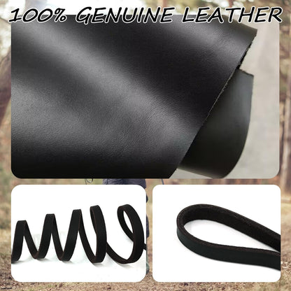 Leather Dog Leash for Small Dogs 6ft,Thin Leather Braied Dog Leash, Soft Genuine Leather Dog Training Leash for Small & Medium Dogs （3/8" X 6', Brown）
