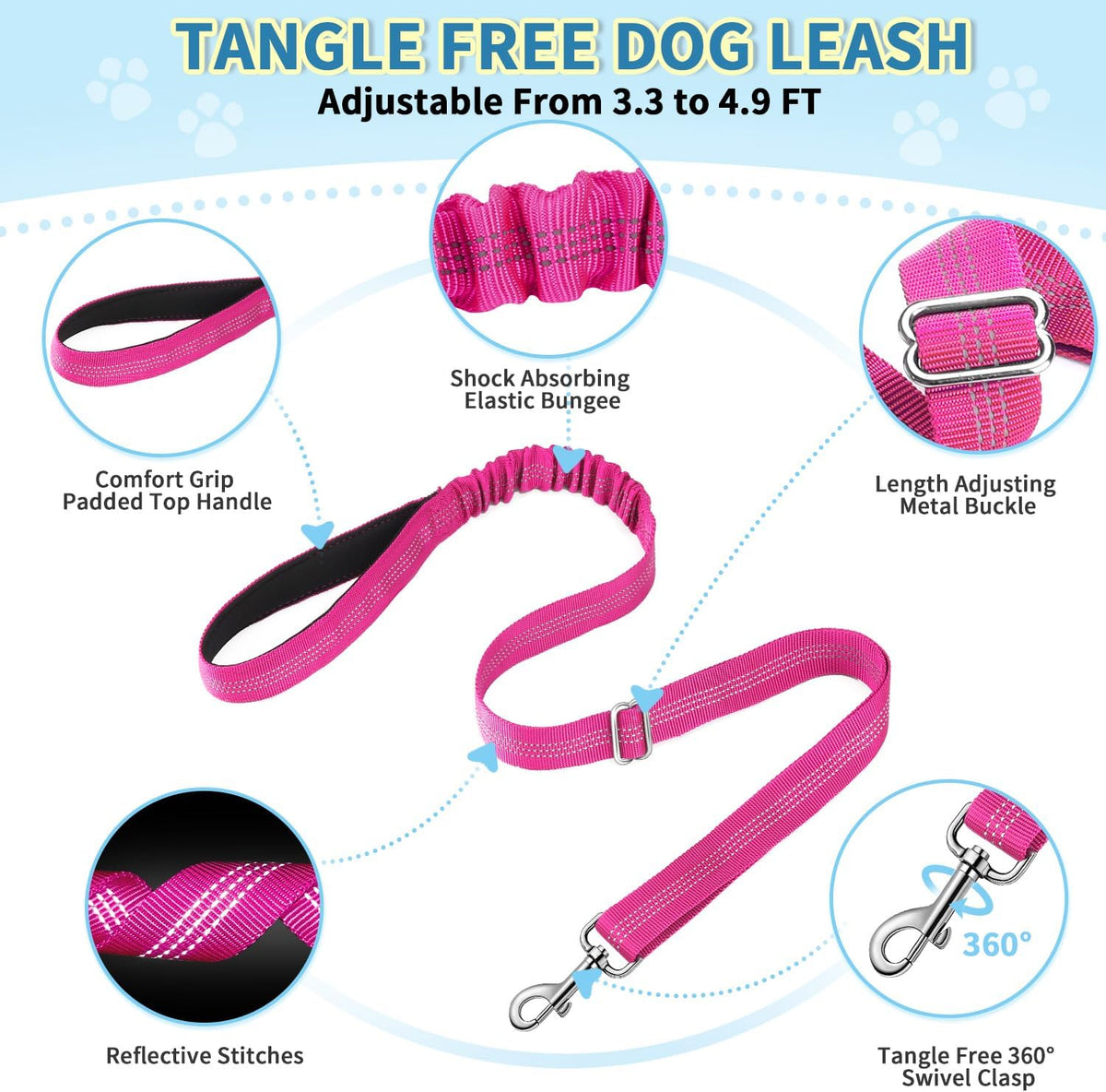 No Pull Small Dog Harness and Leash Set with Front Clip