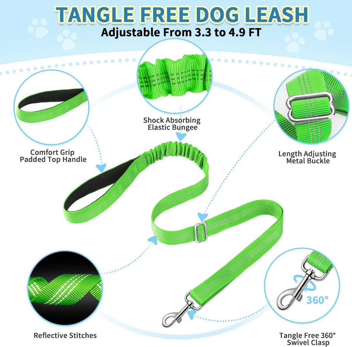 No Pull Small Dog Harness and Leash Set with Front Clip