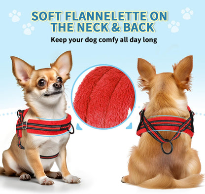 No Pull Small Dog Harness and Leash Set with Front Clip