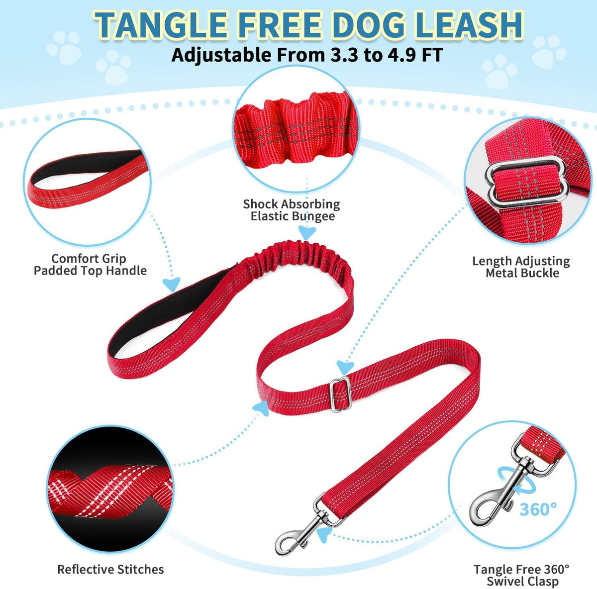 No Pull Small Dog Harness and Leash Set with Front Clip