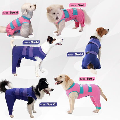 Dog Recovery Suit, Spay/Neuter Surgery Onesie for Dogs, Pink, XL