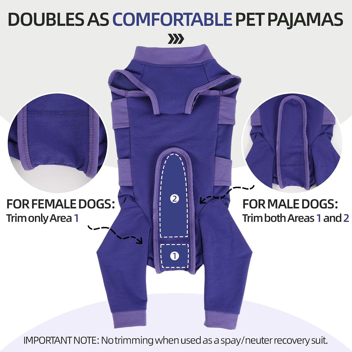 Dog Recovery Suit, Spay/Neuter Surgery Onesie for Dogs, Pink, XL