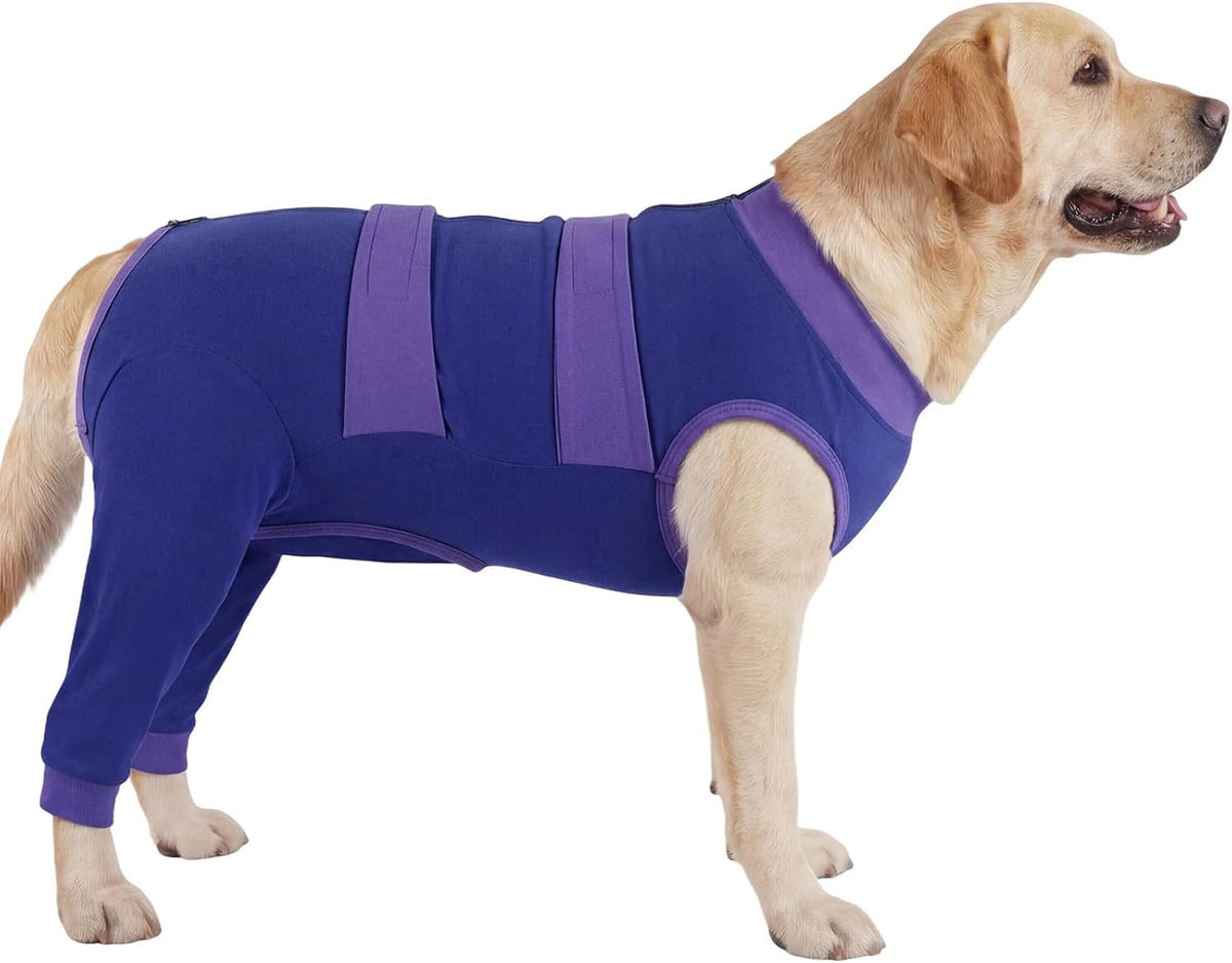 Dog Recovery Suit, Spay/Neuter Surgery Onesie for Dogs, Pink, XL