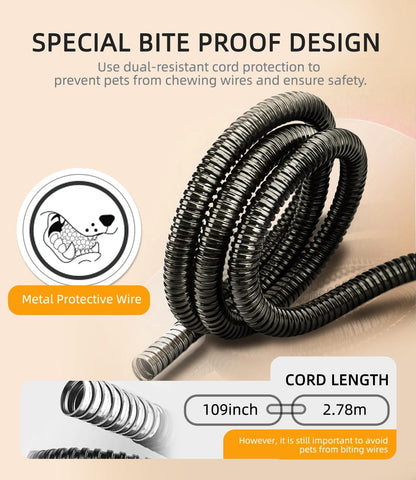 Pressure Activated Pet Heating Pad 18 x 22,Gravity Sensing,Automatic or Manual Mode,Heated Dog Bed with Timer,Adjustable Temperature,Chew Resistant Cord,Waterproof & Washable Heated Pet Bed Mat