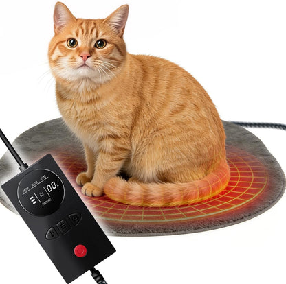 Pressure Activated Pet Heating Pad 18 x 22,Gravity Sensing,Automatic or Manual Mode,Heated Dog Bed with Timer,Adjustable Temperature,Chew Resistant Cord,Waterproof & Washable Heated Pet Bed Mat