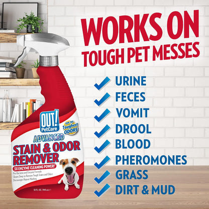 ! PetCare Pet Stain & Odor Remover, Carpet Cleaner, 32oz (2 Pack)