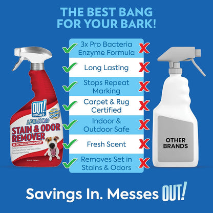 ! PetCare Pet Stain & Odor Remover, Carpet Cleaner, 32oz (2 Pack)