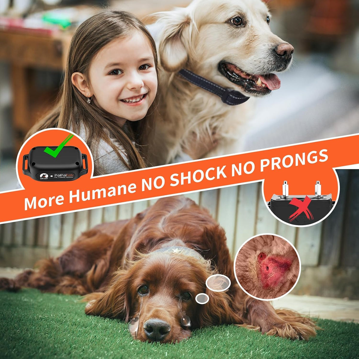 No Shock Dog Training Collar with Remote, Only Vibration & Beep
