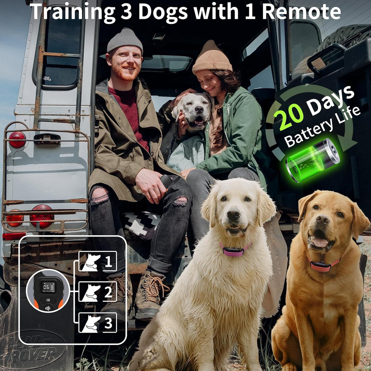 No Shock Dog Training Collar with Remote, Only Vibration & Beep