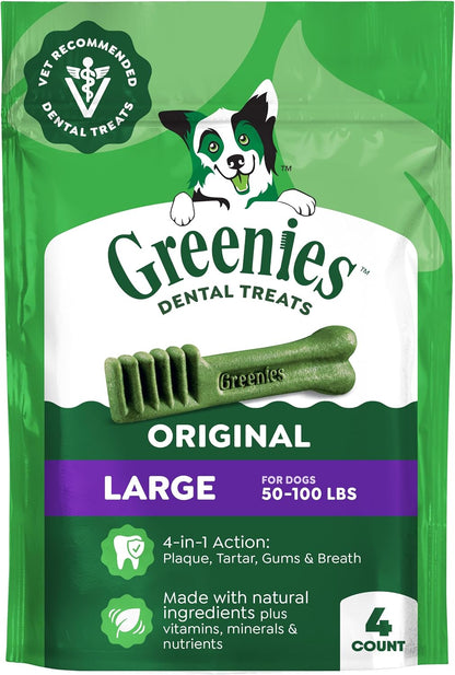 Large Natural Dental Dog Treats, Original Flavor