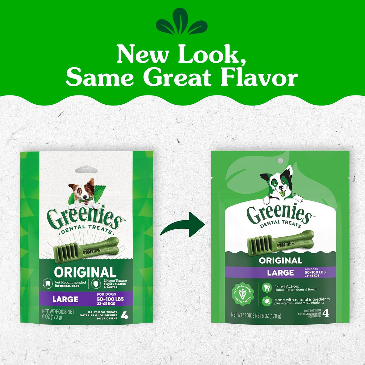 Large Natural Dental Dog Treats, Original Flavor