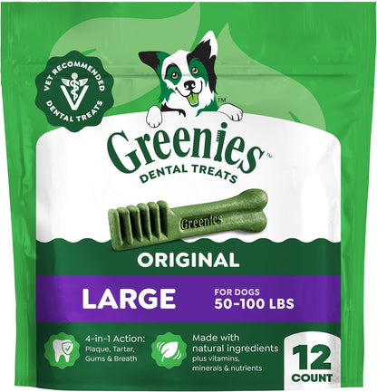 Large Natural Dental Dog Treats, Original Flavor