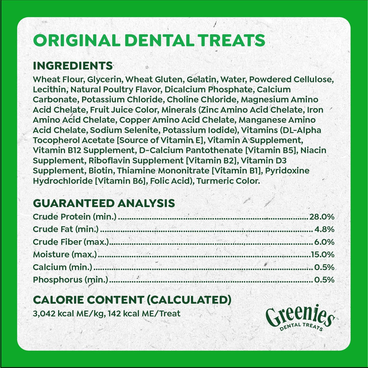 Large Natural Dental Dog Treats, Original Flavor
