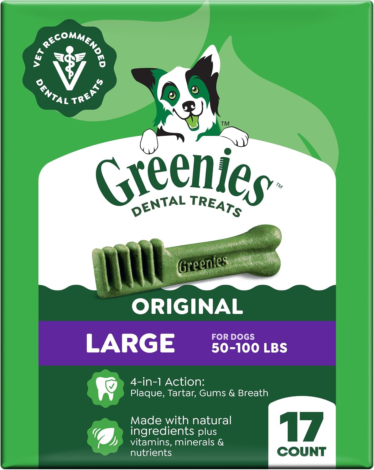 Large Natural Dental Dog Treats, Original Flavor