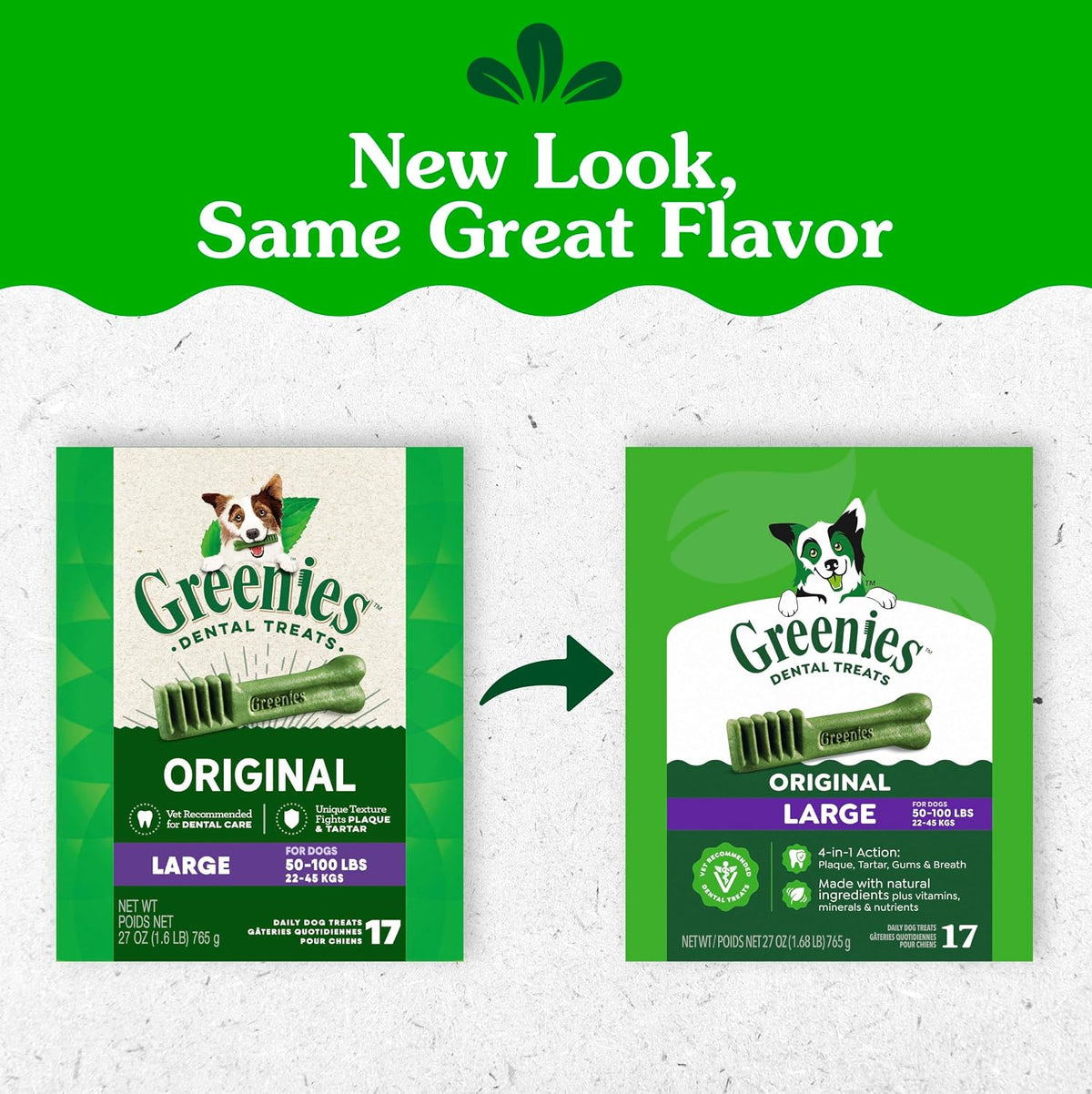 Large Natural Dental Dog Treats, Original Flavor