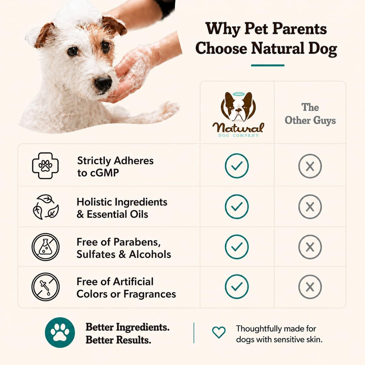 Sensitive Skin Dog Shampoo – Hypoallergenic Oatmeal Anti Itch Shampoo for Dogs, Gentle Puppy & Dog Wash with Aloe Vera, Manuka Honey & Chamomile, Odor Control, 12 oz