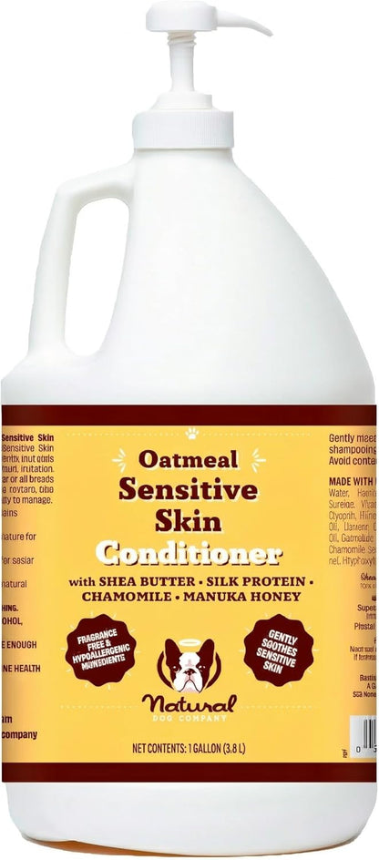 Sensitive Skin Dog Shampoo – Hypoallergenic Oatmeal Anti Itch Shampoo for Dogs, Gentle Puppy & Dog Wash with Aloe Vera, Manuka Honey & Chamomile, Odor Control, 12 oz