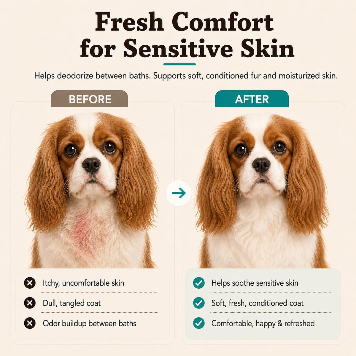 Sensitive Skin Dog Shampoo – Hypoallergenic Oatmeal Anti Itch Shampoo for Dogs, Gentle Puppy & Dog Wash with Aloe Vera, Manuka Honey & Chamomile, Odor Control, 12 oz