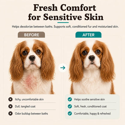 Sensitive Skin Dog Shampoo – Hypoallergenic Oatmeal Anti Itch Shampoo for Dogs, Gentle Puppy & Dog Wash with Aloe Vera, Manuka Honey & Chamomile, Odor Control, 12 oz