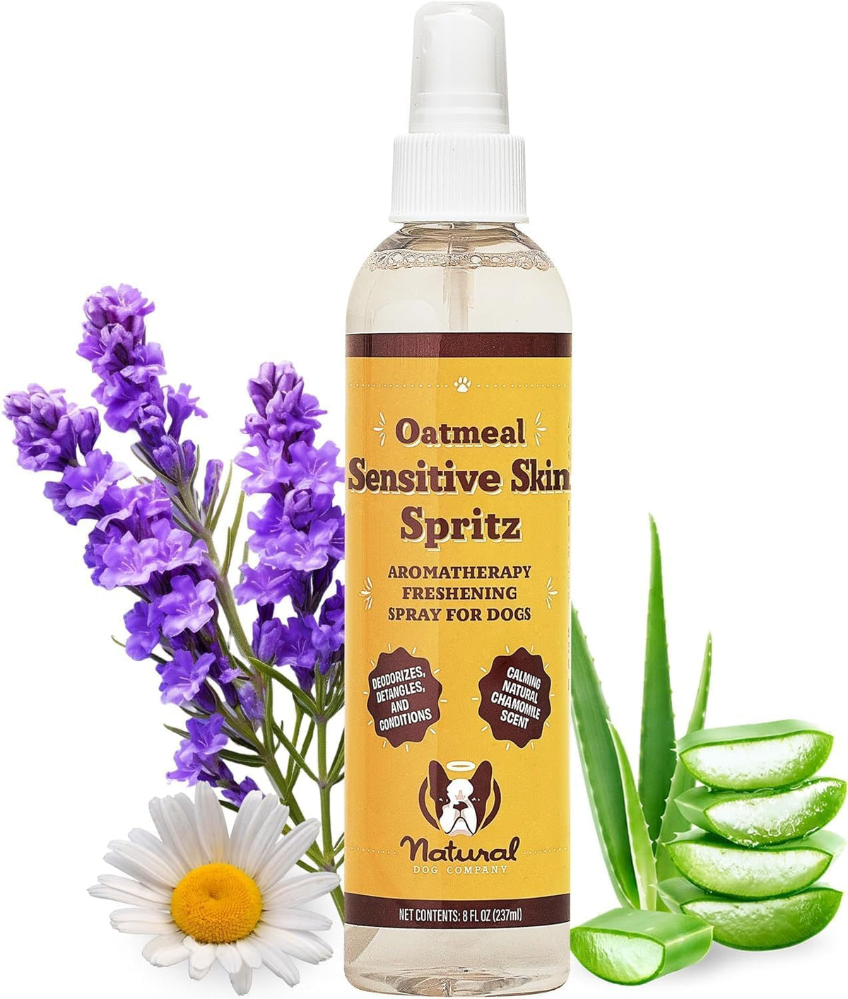 Sensitive Skin Dog Shampoo – Hypoallergenic Oatmeal Anti Itch Shampoo for Dogs, Gentle Puppy & Dog Wash with Aloe Vera, Manuka Honey & Chamomile, Odor Control, 12 oz