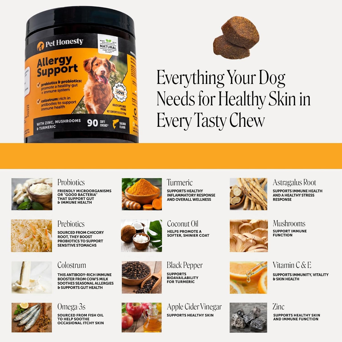 Dog Allergy Chews for Itch & Allergy Relief, Salmon