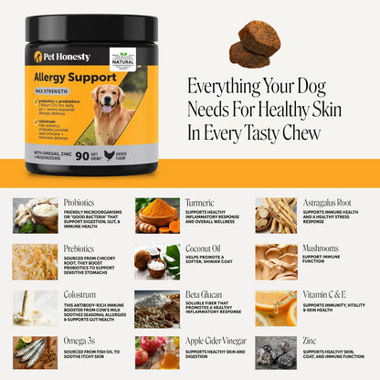 Dog Allergy Chews for Itch & Allergy Relief, Salmon