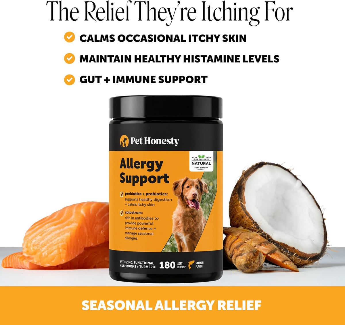 Dog Allergy Chews for Itch & Allergy Relief, Salmon