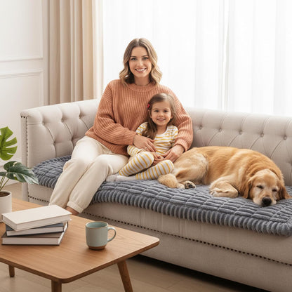 Waterproof Flannel Dog Couch Cover, 27.6" x 59", Light Gray