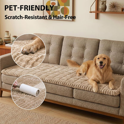Waterproof Flannel Dog Couch Cover, 27.6" x 59", Light Gray