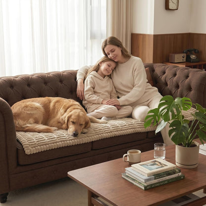 Waterproof Flannel Dog Couch Cover, 27.6" x 59", Light Gray