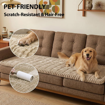 Waterproof Flannel Dog Couch Cover, 27.6" x 59", Light Gray