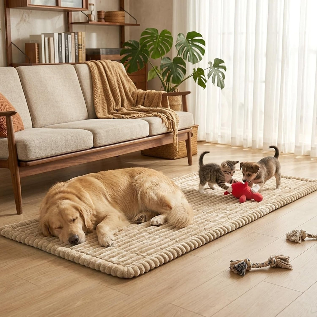 Waterproof Flannel Dog Couch Cover, 27.6" x 59", Light Gray
