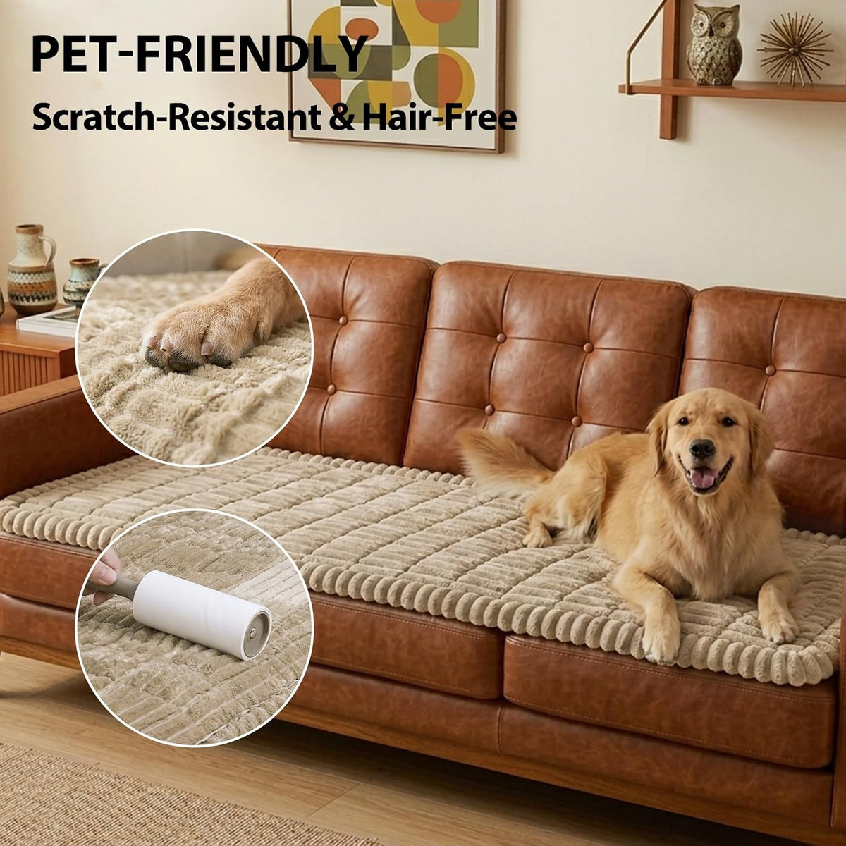 Waterproof Flannel Dog Couch Cover, 27.6" x 59", Light Gray