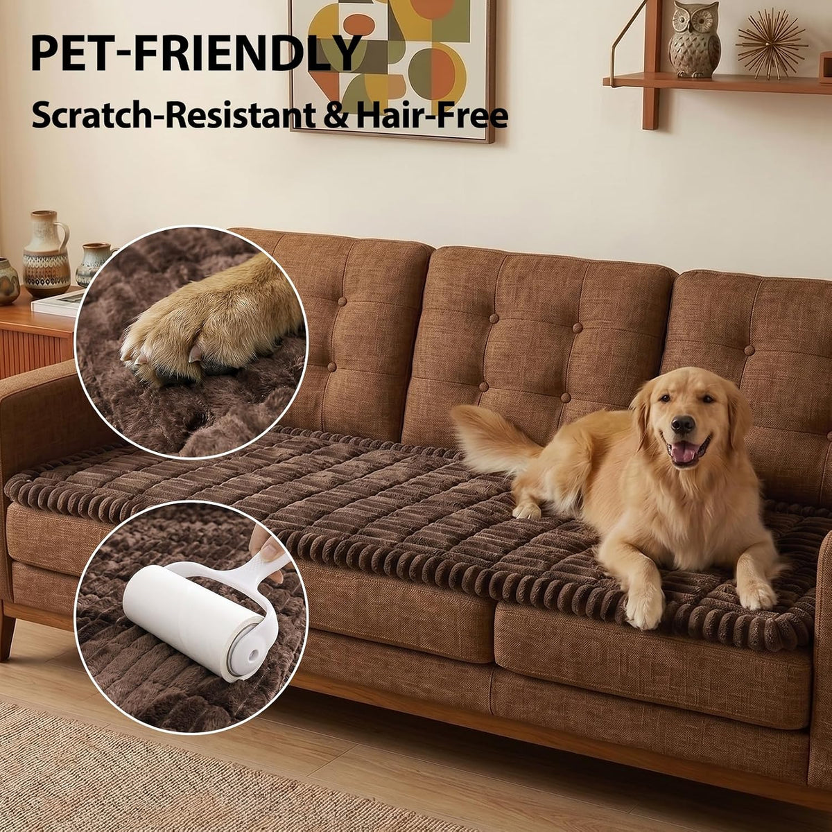 Waterproof Flannel Dog Couch Cover, 27.6" x 59", Light Gray