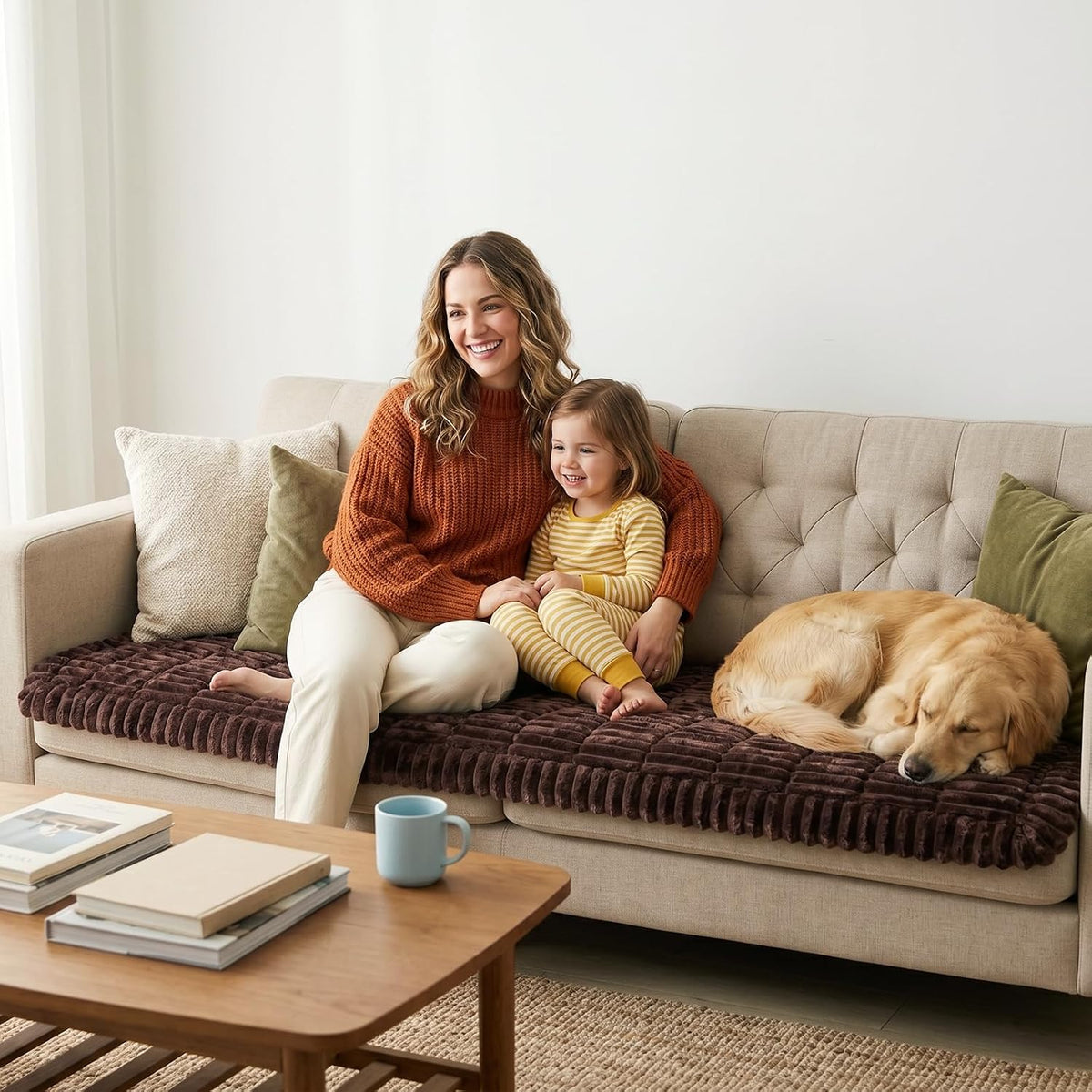 Waterproof Flannel Dog Couch Cover, 27.6" x 59", Light Gray