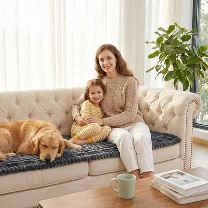 Waterproof Flannel Dog Couch Cover, 27.6" x 59", Light Gray