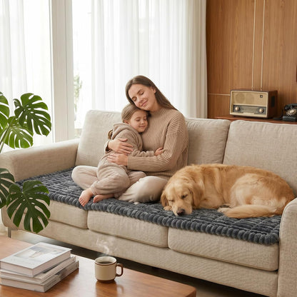 Waterproof Flannel Dog Couch Cover, 27.6" x 59", Light Gray