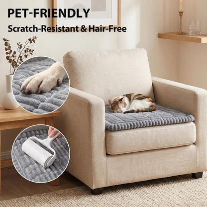 Waterproof Flannel Dog Couch Cover, 27.6" x 59", Light Gray