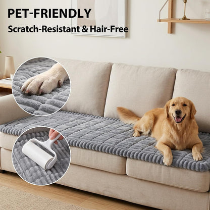Waterproof Flannel Dog Couch Cover, 27.6" x 59", Light Gray