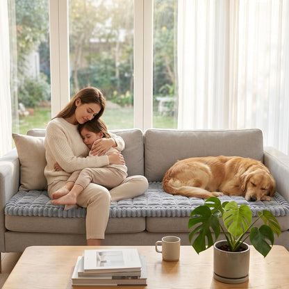 Waterproof Flannel Dog Couch Cover, 27.6" x 59", Light Gray