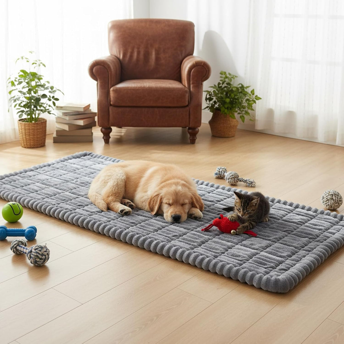 Waterproof Flannel Dog Couch Cover, 27.6" x 59", Light Gray