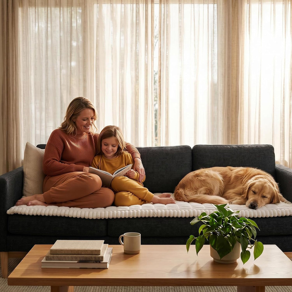 Waterproof Flannel Dog Couch Cover, 27.6" x 59", Light Gray