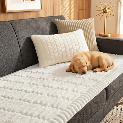 Waterproof Flannel Dog Couch Cover, 27.6" x 59", Light Gray