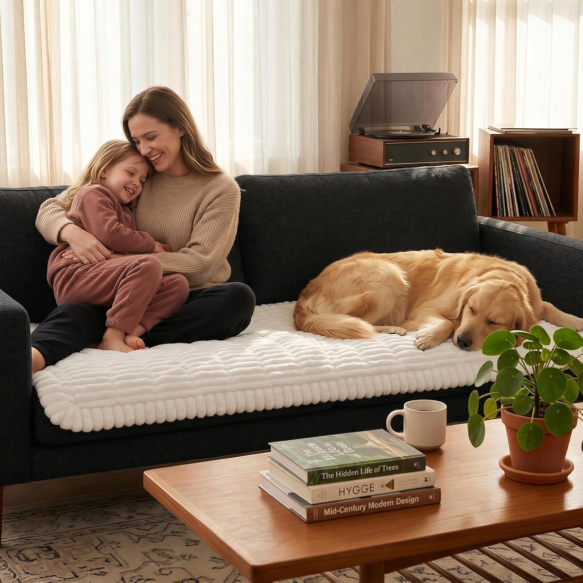 Waterproof Flannel Dog Couch Cover, 27.6" x 59", Light Gray