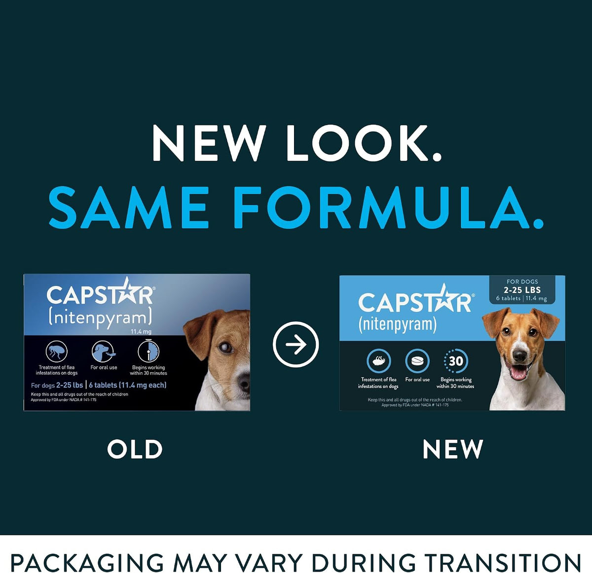for Dogs (nitenpyram), Fast-Acting Oral Flea Treatment for Dogs Over 25+ lbs, Vet-Recommended Flea Medication Tablets Start Killing in 30 Minutes, 6 Doses