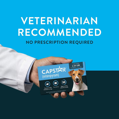 for Dogs (nitenpyram), Fast-Acting Oral Flea Treatment for Dogs Over 25+ lbs, Vet-Recommended Flea Medication Tablets Start Killing in 30 Minutes, 6 Doses