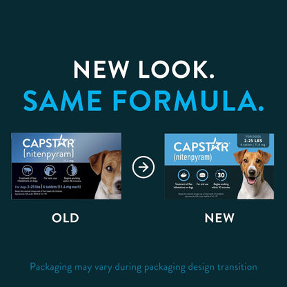 for Dogs (nitenpyram), Fast-Acting Oral Flea Treatment for Dogs Over 25+ lbs, Vet-Recommended Flea Medication Tablets Start Killing in 30 Minutes, 6 Doses
