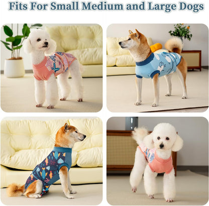Recovery Suit for Dogs Cats,Female Male Dog Onesie for Spay Neuter,Substitute E-Collar & Cone,Anti-Licking Breathable Onesie for Small Medium Large Dogs Cats (Fish,XL)