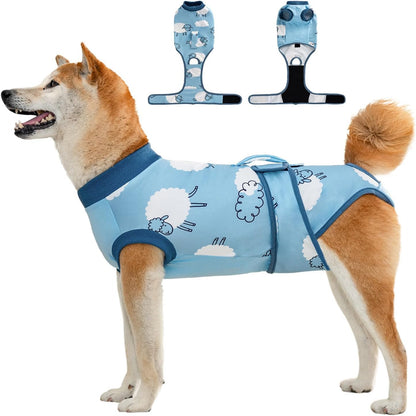 Recovery Suit for Dogs Cats,Female Male Dog Onesie for Spay Neuter,Substitute E-Collar & Cone,Anti-Licking Breathable Onesie for Small Medium Large Dogs Cats (Fish,XL)